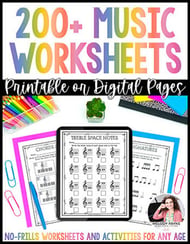 Music Theory and Activity Worksheets Digital Resources Thumbnail